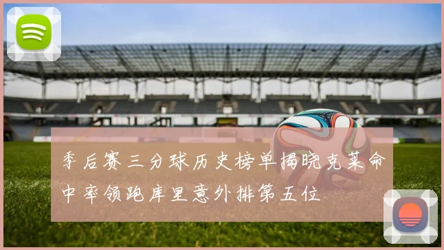 季后赛三分球历史榜单揭晓克莱命中率领跑库里意外排第五位